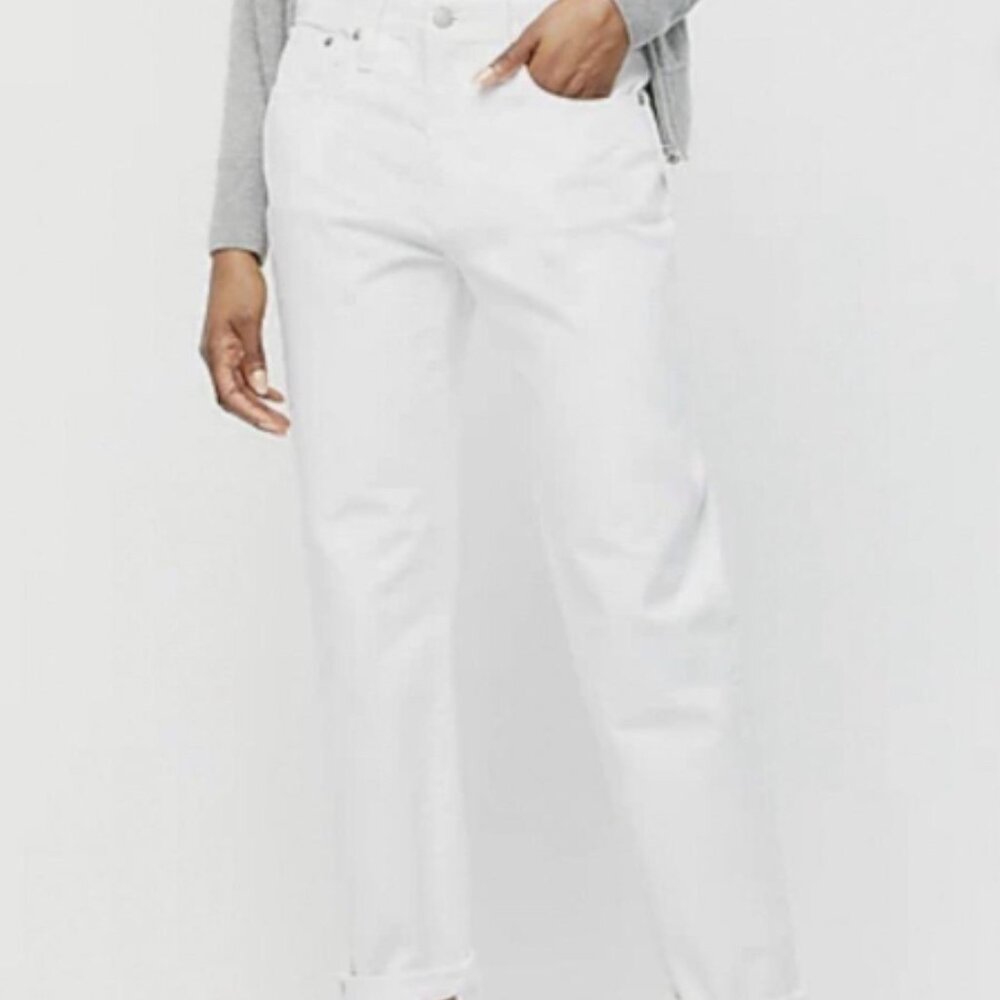 Eddie Bauer White Boyfriend Jeans Size 4